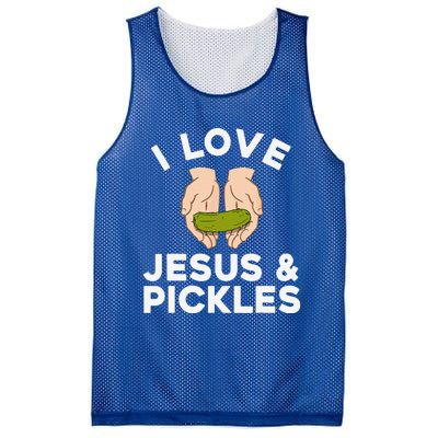 Cute Pickle Design For Jesus Pickle Lovers Gift Mesh Reversible Basketball Jersey Tank