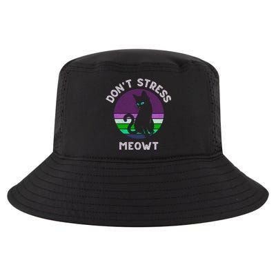 Cat Puns Dont Stress Meowt Gift Vintage Fun Cat Lover Gift Cool Comfort Performance Bucket Hat