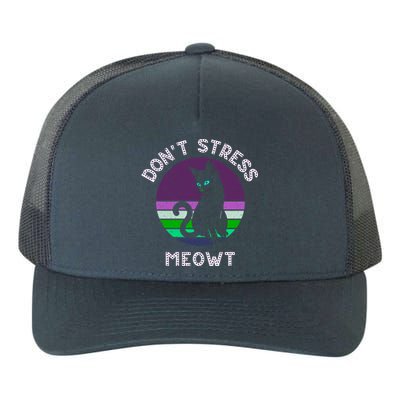 Cat Puns Dont Stress Meowt Gift Vintage Fun Cat Lover Gift Yupoong Adult 5-Panel Trucker Hat