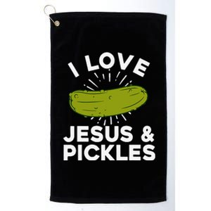 Cute Pickle Design For Jesus Pickle Lovers Platinum Collection Golf Towel