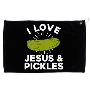 Cute Pickle Design For Jesus Pickle Lovers Grommeted Golf Towel