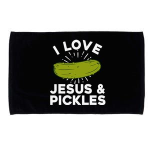 Cute Pickle Design For Jesus Pickle Lovers Microfiber Hand Towel