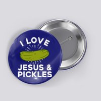 Cute Pickle Design For Jesus Pickle Lovers Button