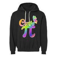 Cute Pi Day 314 Rainbow Butterfly Cutie Pi Garment-Dyed Fleece Hoodie