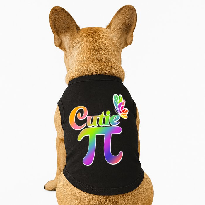 Cute Pi Day 314 Rainbow Butterfly Cutie Pi Doggie Tank