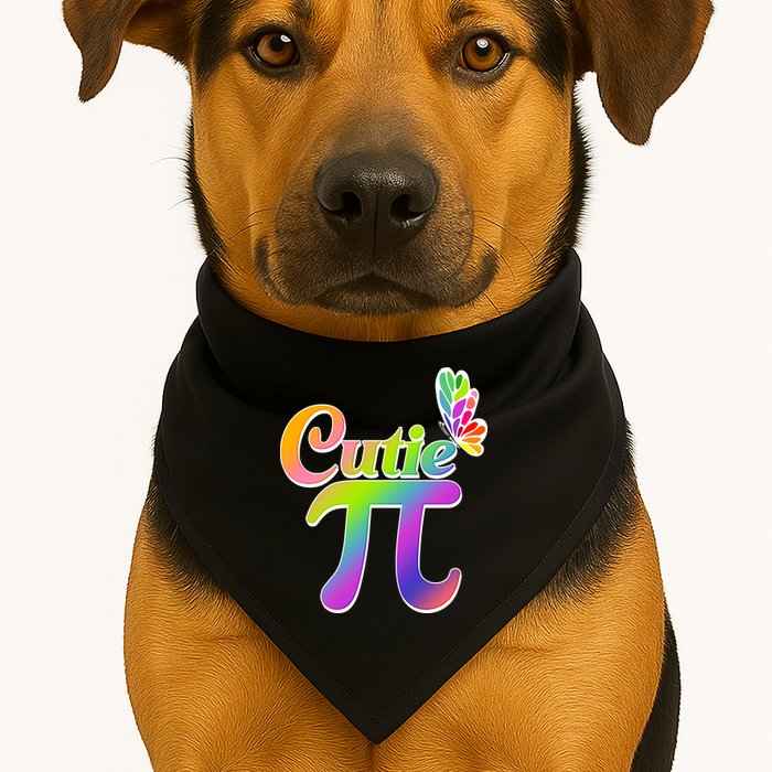 Cute Pi Day 314 Rainbow Butterfly Cutie Pi USA-Made Doggie Bandana