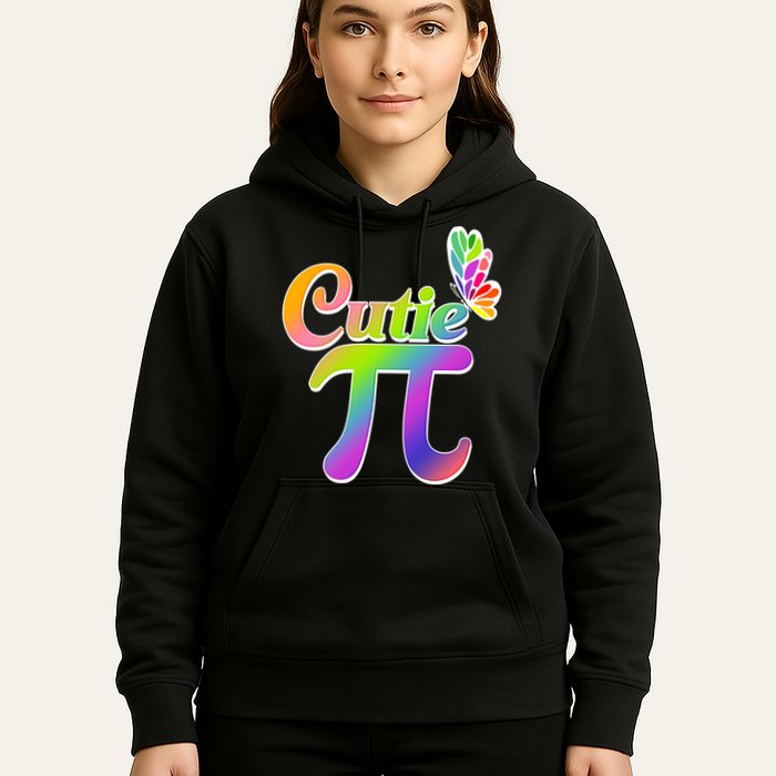Cute Pi Day 314 Rainbow Butterfly Cutie Pi Hoodie