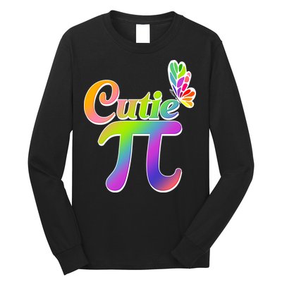 Cute Pi Day 314 Rainbow Butterfly Cutie Pi Long Sleeve Shirt