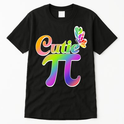 Cute Pi Day 314 Rainbow Butterfly Cutie Pi Tall T-Shirt
