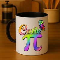 Cute Pi Day 314 Rainbow Butterfly Cutie Pi Mug