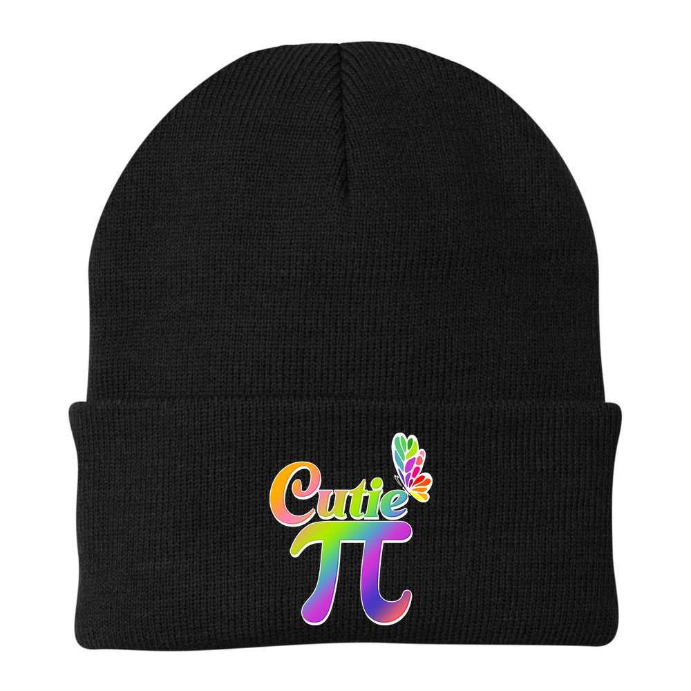 Cute Pi Day 314 Rainbow Butterfly Cutie Pi Beanie