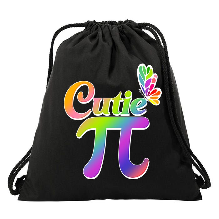 Cute Pi Day 314 Rainbow Butterfly Cutie Pi Drawstring Bag