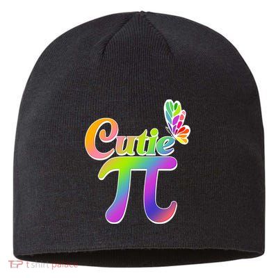 Cute Pi Day 314 Rainbow Butterfly Cutie Pi Sustainable Beanie