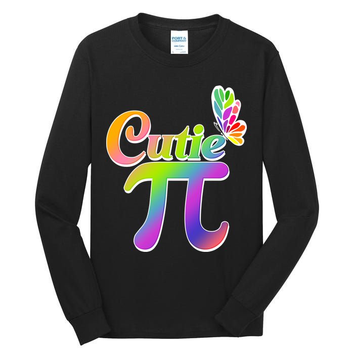 Cute Pi Day 314 Rainbow Butterfly Cutie Pi Tall Long Sleeve T-Shirt