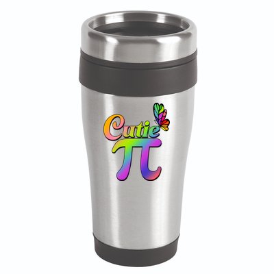 Cute Pi Day 314 Rainbow Butterfly Cutie Pi 16oz Travel Tumbler
