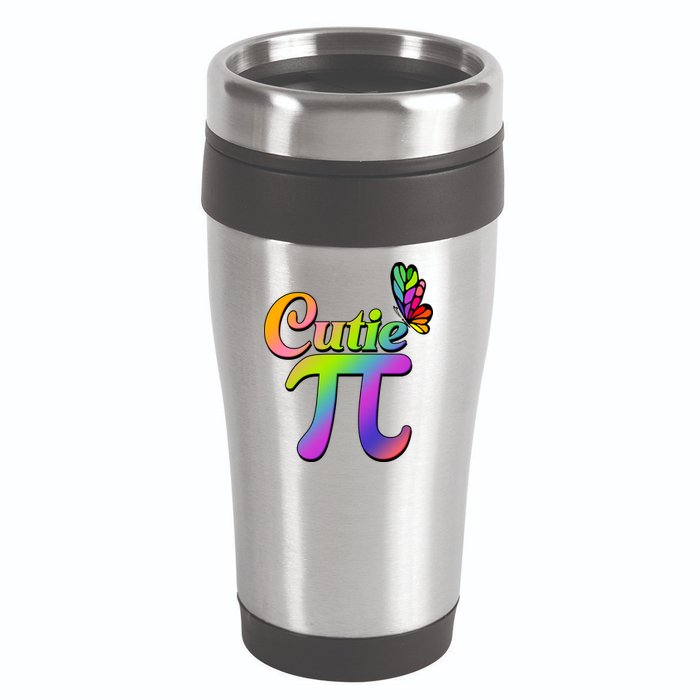 Cute Pi Day 314 Rainbow Butterfly Cutie Pi 16oz Travel Tumbler