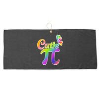 Cute Pi Day 314 Rainbow Butterfly Cutie Pi Large Microfiber Waffle Golf Towel