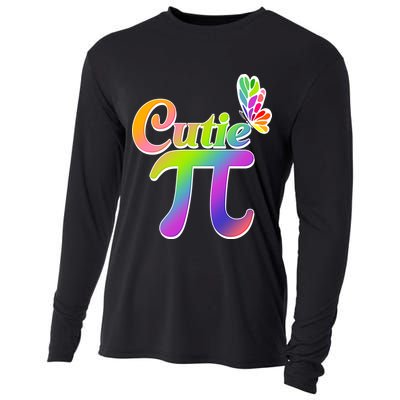 Cute Pi Day 314 Rainbow Butterfly Cutie Pi Cooling Performance Long Sleeve Crew