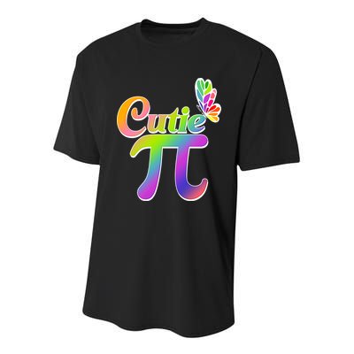 Cute Pi Day 314 Rainbow Butterfly Cutie Pi Youth Performance Sprint T-Shirt