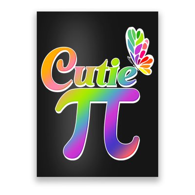 Cute Pi Day 314 Rainbow Butterfly Cutie Pi Poster