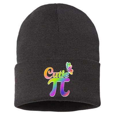 Cute Pi Day 314 Rainbow Butterfly Cutie Pi Sustainable Knit Beanie