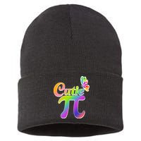 Cute Pi Day 314 Rainbow Butterfly Cutie Pi Sustainable Knit Beanie