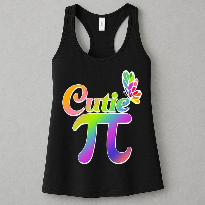 Cute Pi Day 314 Rainbow Butterfly Cutie Pi Womens Tank Top