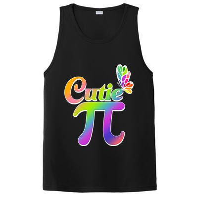 Cute Pi Day 314 Rainbow Butterfly Cutie Pi PosiCharge Competitor Tank