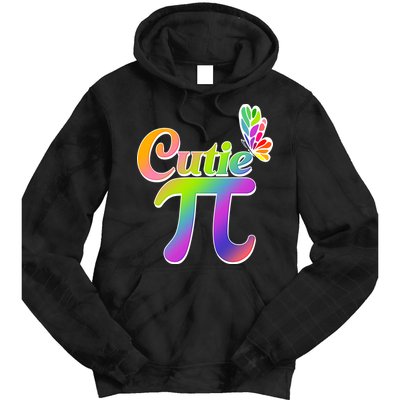 Cute Pi Day 314 Rainbow Butterfly Cutie Pi Tie Dye Hoodie