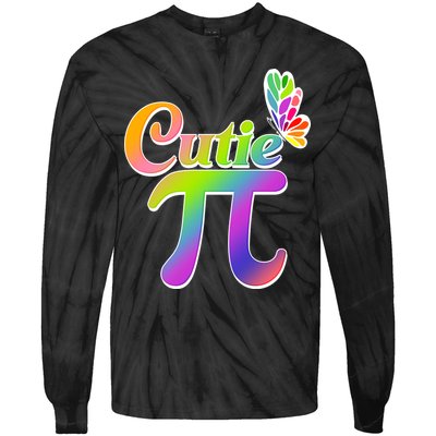 Cute Pi Day 314 Rainbow Butterfly Cutie Pi Tie-Dye Long Sleeve Shirt