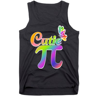 Cute Pi Day 314 Rainbow Butterfly Cutie Pi Tank Top