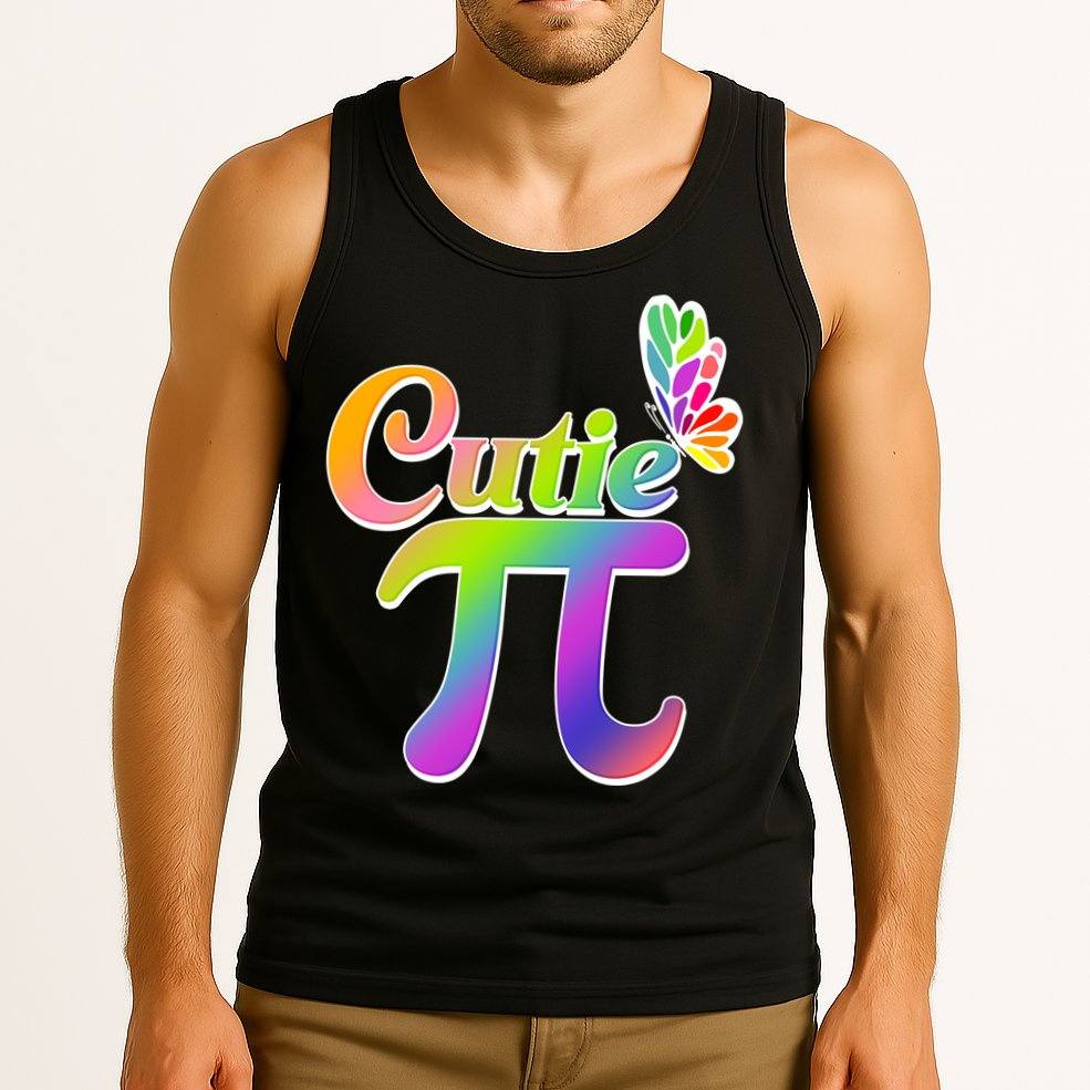 Cute Pi Day 314 Rainbow Butterfly Cutie Pi Tank Top