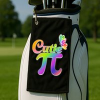 Cute Pi Day 314 Rainbow Butterfly Cutie Pi Golf Towel