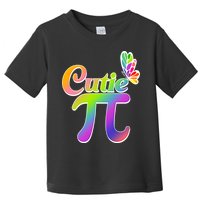 Cute Pi Day 314 Rainbow Butterfly Cutie Pi Toddler T-Shirt
