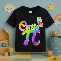 Cute Pi Day 314 Rainbow Butterfly Cutie Pi Toddler T-Shirt