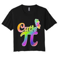 Cute Pi Day 314 Rainbow Butterfly Cutie Pi Crop Top