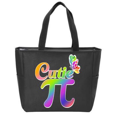 Cute Pi Day 314 Rainbow Butterfly Cutie Pi Zip Tote Bag