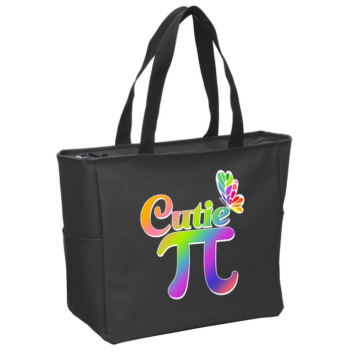 Cute Pi Day 314 Rainbow Butterfly Cutie Pi Zip Tote Bag