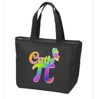 Cute Pi Day 314 Rainbow Butterfly Cutie Pi Zip Tote Bag