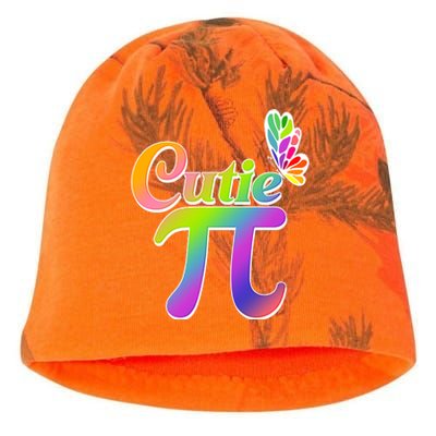 Cute Pi Day 314 Rainbow Butterfly Cutie Pi Kati - Camo Knit Beanie