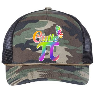 Cute Pi Day 314 Rainbow Butterfly Cutie Pi Retro Rope Trucker Hat Cap