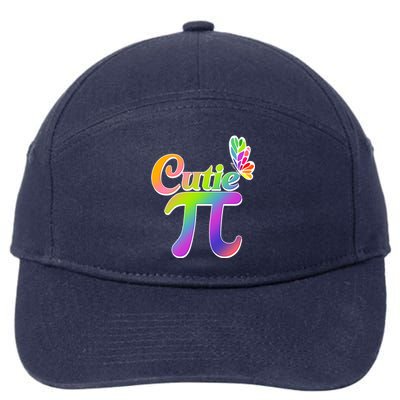 Cute Pi Day 314 Rainbow Butterfly Cutie Pi 7-Panel Snapback Hat