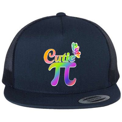 Cute Pi Day 314 Rainbow Butterfly Cutie Pi Flat Bill Trucker Hat