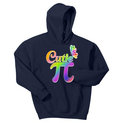 Cute Pi Day 314 Rainbow Butterfly Cutie Pi Kids Hoodie