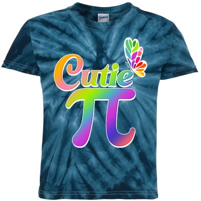 Cute Pi Day 314 Rainbow Butterfly Cutie Pi Kids Tie-Dye T-Shirt