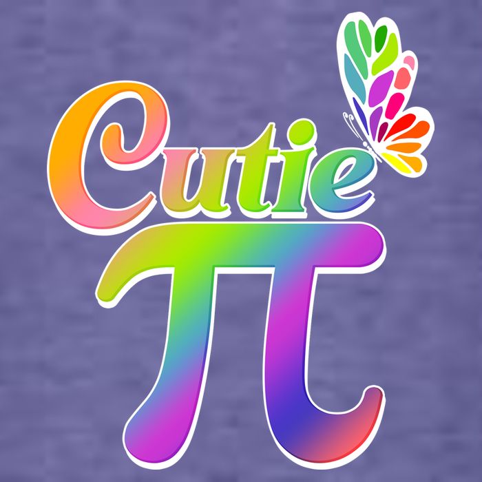 Cute Pi Day 314 Rainbow Butterfly Cutie Pi T-Shirt