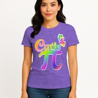 Cute Pi Day 314 Rainbow Butterfly Cutie Pi Womens T-Shirt