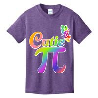 Cute Pi Day 314 Rainbow Butterfly Cutie Pi Kids T-Shirt
