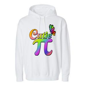 Cute Pi Day 314 Rainbow Butterfly Cutie Pi Garment-Dyed Fleece Hoodie