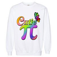 Cute Pi Day 314 Rainbow Butterfly Cutie Pi Garment-Dyed Sweatshirt